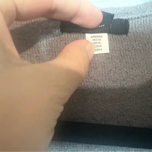 Alfani Light Gray Grey Merino Wool Sweater Open Front Cardigan Size Large NWT - Picture 10 of 10